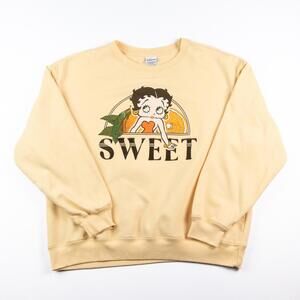 Betty Boop Sweet Oranges Crewneck Sweatshirt XXL Vintage Style Graphic